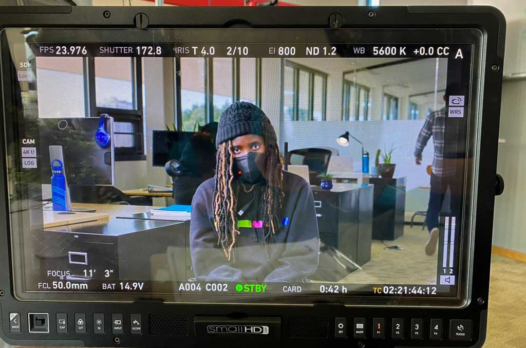 Creative Production Assistant on Video Set